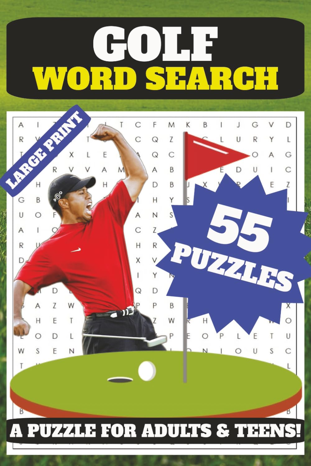 GOLF WORD SEARCH: Golf Word Search: Large Print Word Search Puzzle Book About Golf, Golf Equipment, Tours & More 6X9 110 PAGES
