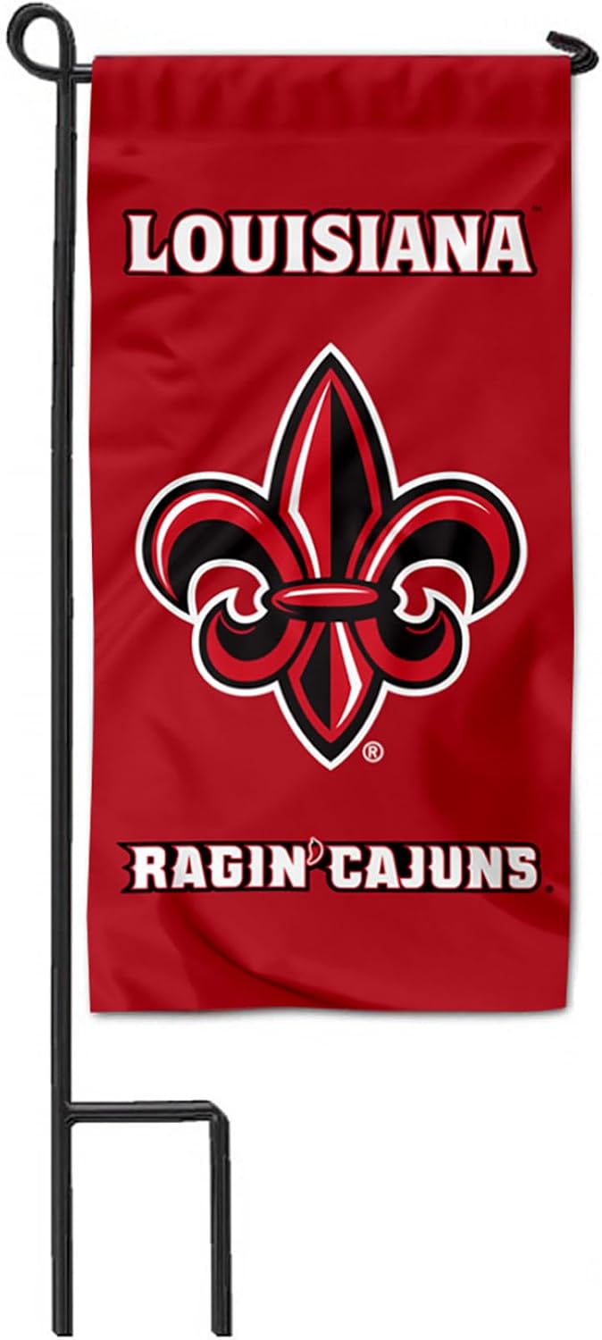 Louisiana Lafayette Ragin Cajuns Mini Garden and Flower Pot Flag Topper