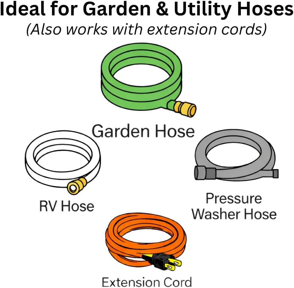Garden Hose Organizer Strap – Heavy Duty Hose Storage Strap for Garden & Pool Hoses – 27 Inch HH101