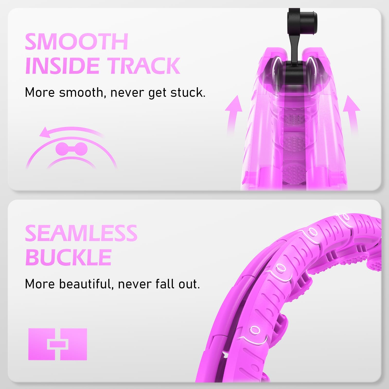 JLoibao Cerceau d’exercice Hula Hoop lesté avec 32 maillons (167,6 cm), ballon d’exercice lesté, pour adultes, perte de poids, cerceau de fitness grande taille, pour femme, équipement d'exercice