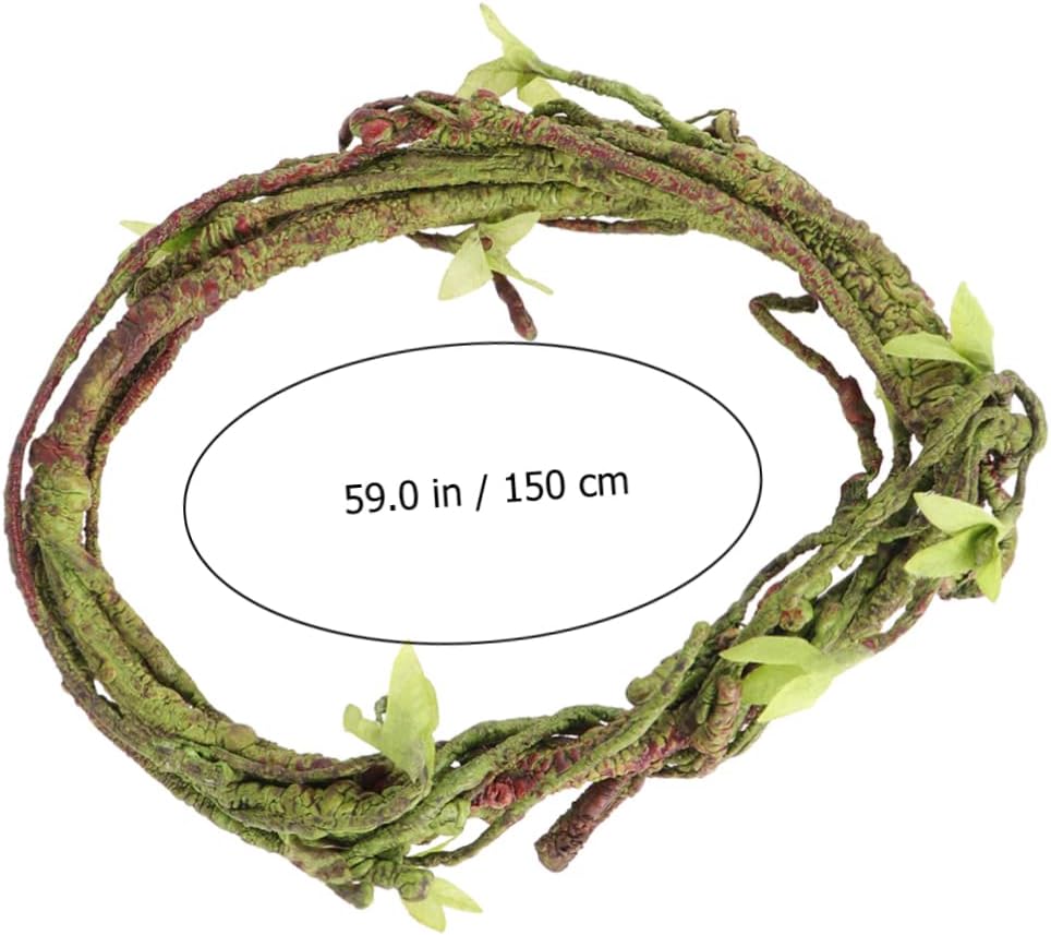 DOITOOL Pcs Pet Box Plant Landscape Artificial Leaves Reptile Habitat Vines Fake Hanging Vine Leaves Size