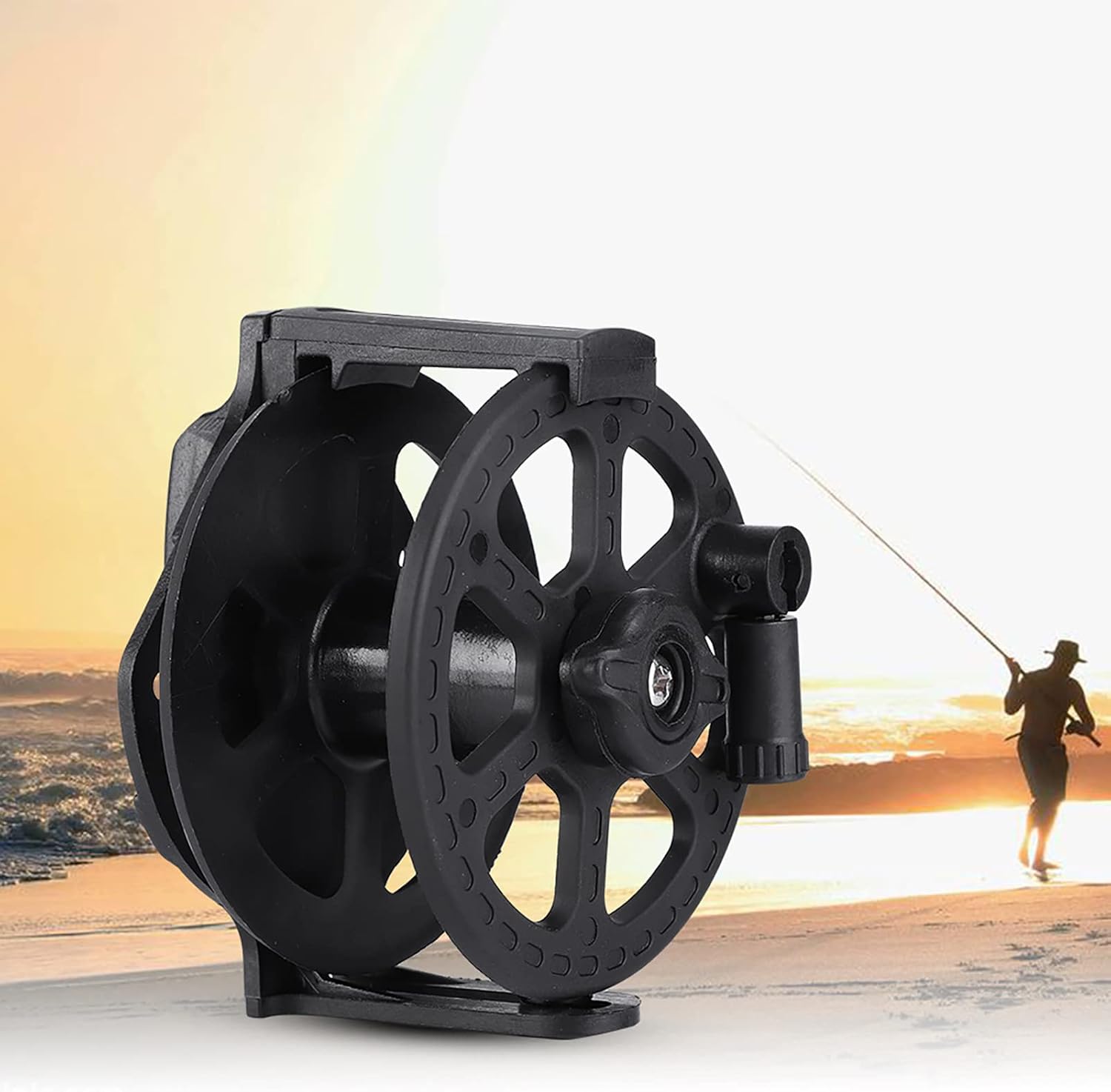 Fishing Wire Reel, Foldable Handle, Adjustable Knob for 1.8MM Horse Fish Line Wrapping, Split Type Base for Easy Disassembly