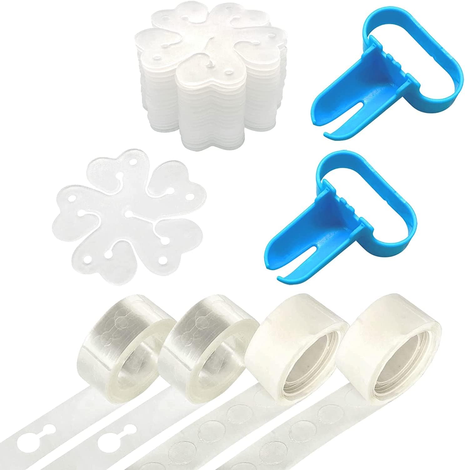 Rozi Decoration Polyvinyl Chloride (PVC) Balloon Arch Making Kit 1 Knotter|12 Balloon Clip|2 Balloon Arch|2 Glue Dot Pack Of 17 Units|Transparent