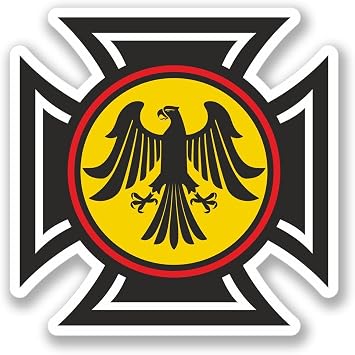 German Eagle Crest Vinyl Sticker Decal Laptop Car Bumper Sticker Travel Luggage Car Sign Fun 5"