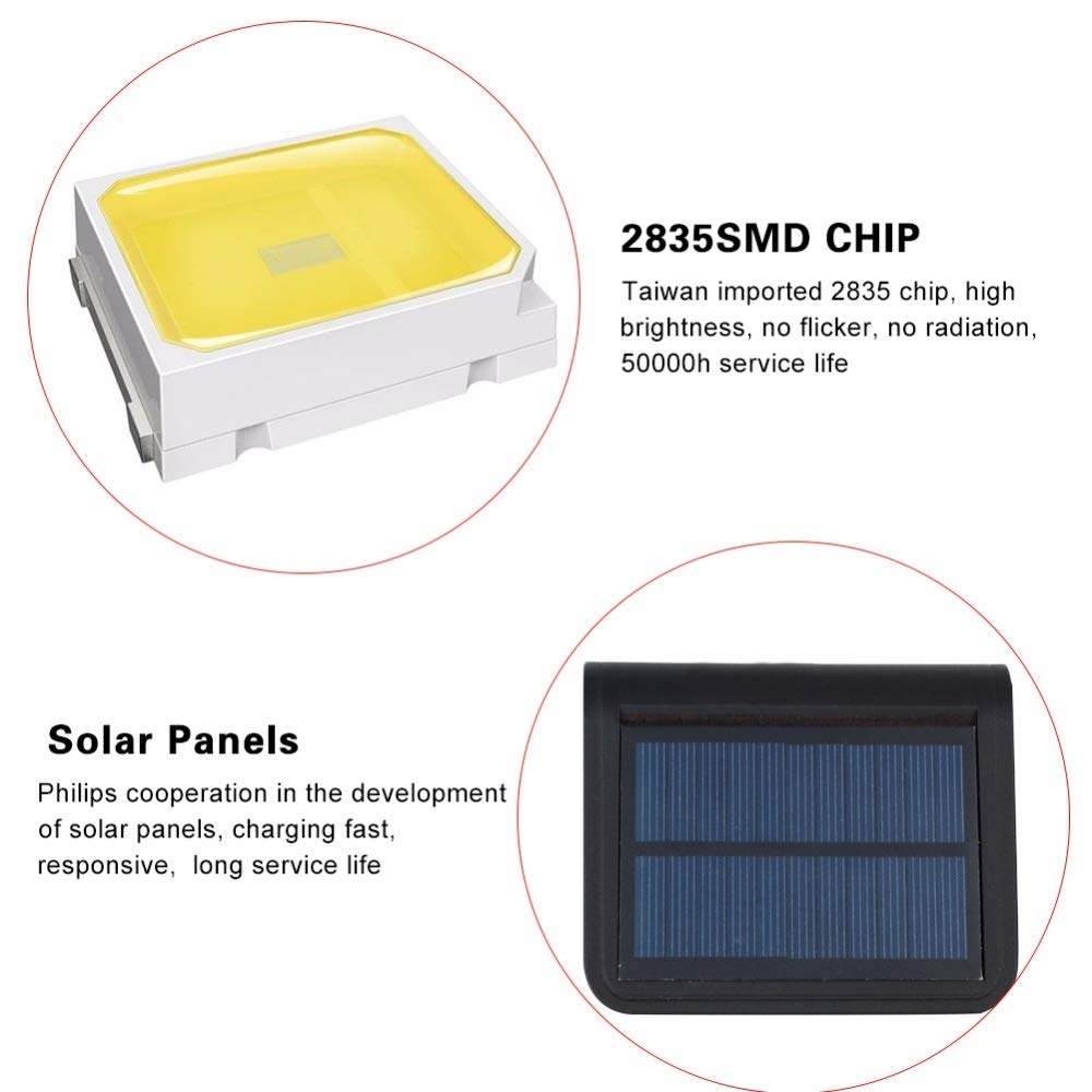 HHF LED Bulbs Lamps, LED Light LED 4 Modos 450 Lumen IP65 IP65 A Prueba de Agua SMD 2835 con Sensor de Movimiento Diodo LED Lámpara Solar Azul (Wattage : 4 Pieces)