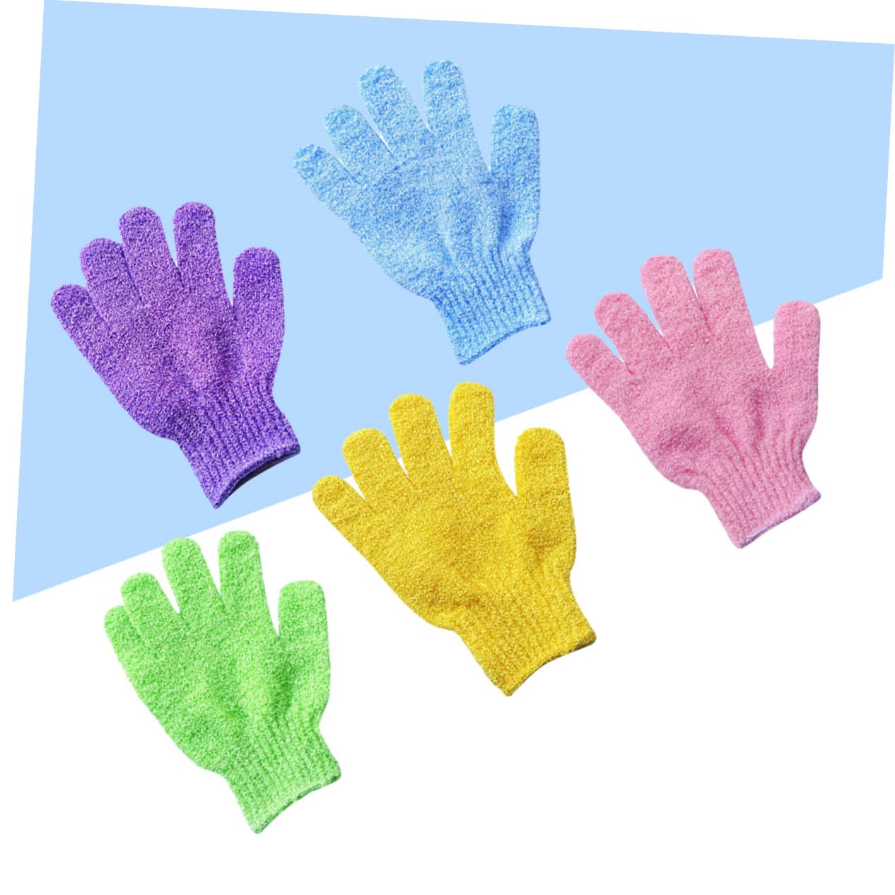 FOMIYES 15pares Guantes Exfoliantes De Cinco Dedos Manopla De Baño y Sauna Para Hombres y Mujeres Para Exfoliación y Masaje Corporal Uso Doble Lado Material Resistente y Lavable