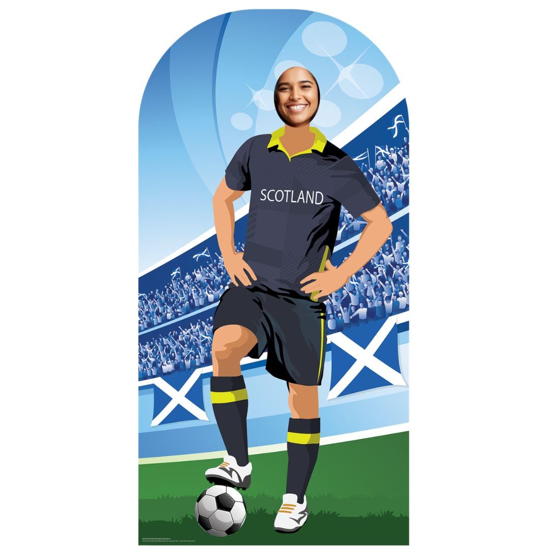 Star Cutouts SC4470 Scotland Football Stand-In Cardboard Cutout – Football Fan Photo Prop for Parties, Events & Match Days