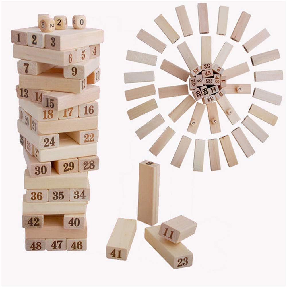 Kids Toys Interactive Toys Wooden Board Game Large 48 Pieces Hot Stamping Digital Folding Parent-Child Game Layer Educational Toy for Kids