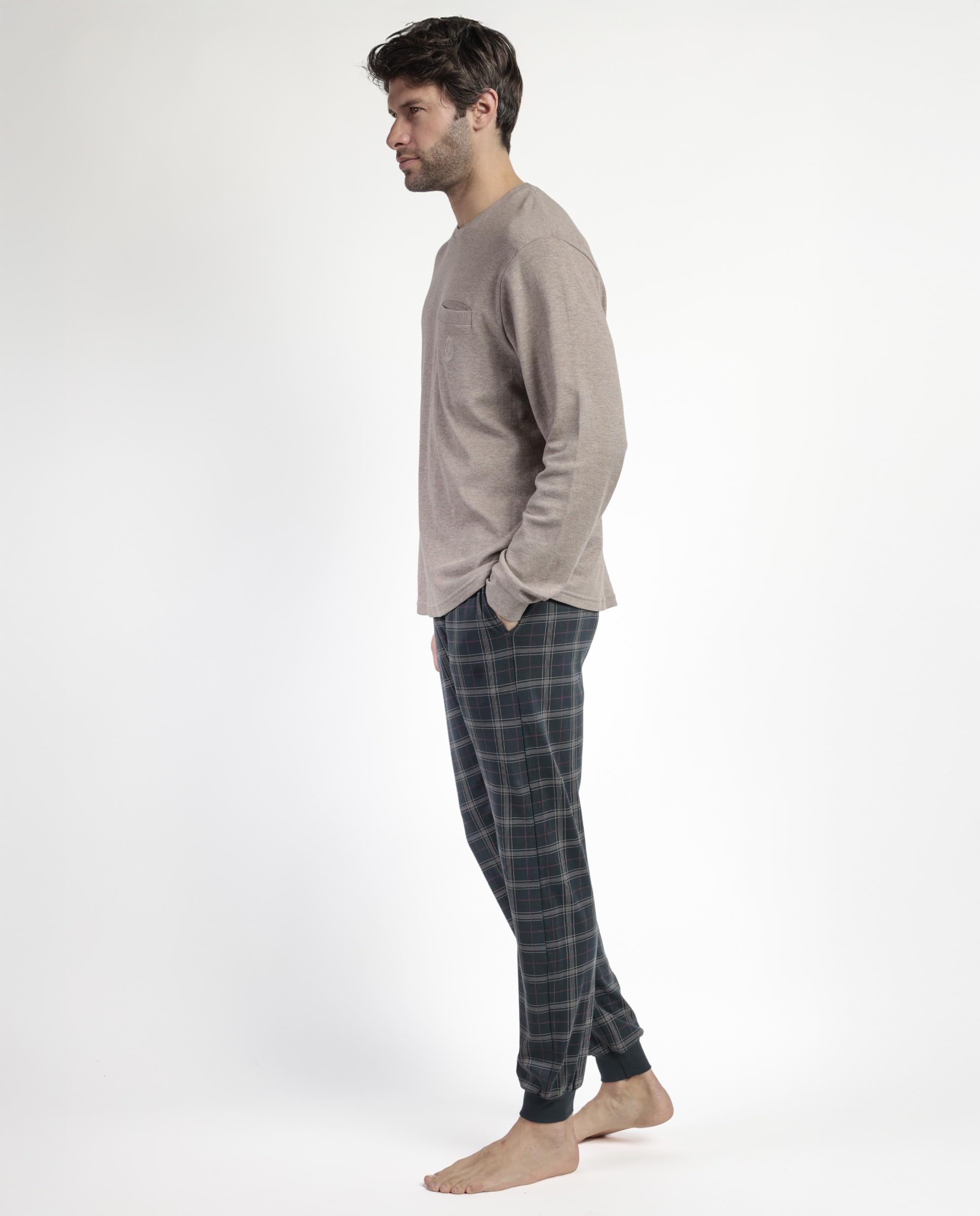 ADMAS Classic Pijama Manga Larga Cinnamon para Hombre