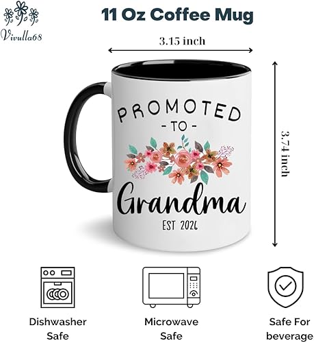 Miniatura 4 de Vivulla68 Tazas Mommy Daddy Est 2024, regalos para padres nuevos para pareja, regalos para mamá y papá por primera vez 2024, regalos de Navidad para