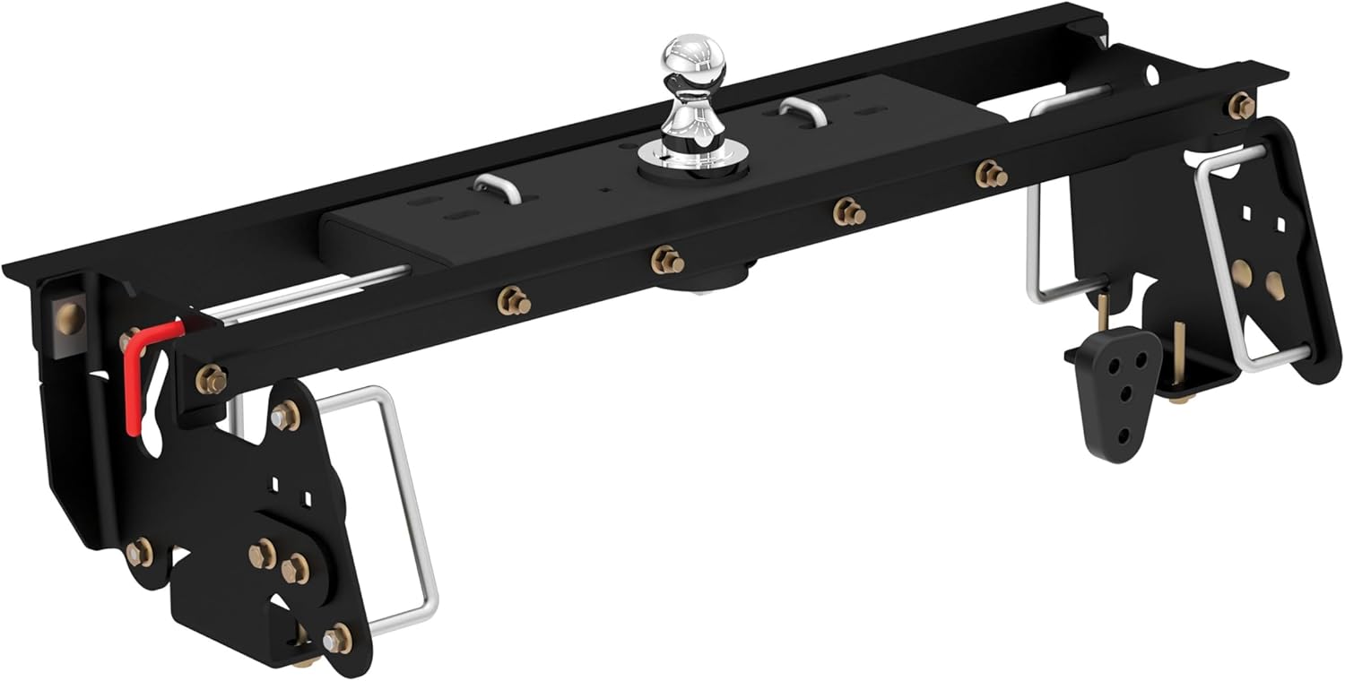 CURT 60732 Double Lock Gooseneck Hitch, 2-5/16-Inch Flip-Over Ball 30K, Fits Select Dodge, Ram 2500, 3500
