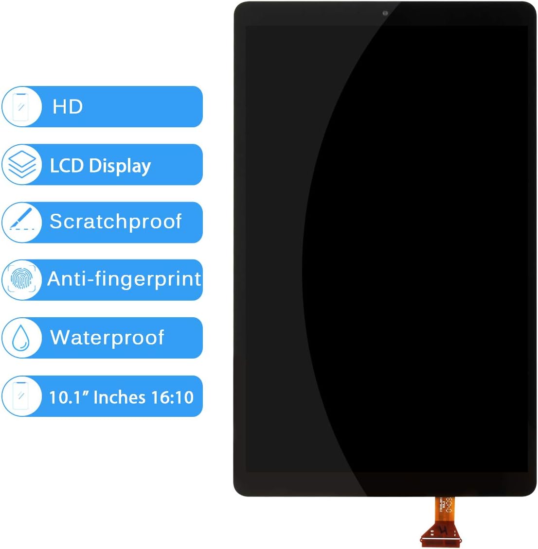 Screen Replacement Kit for Samsung Galaxy Tab A 2019 SM-T510 SM-T515 T510 T515 LCD Display Touch Screen Digitizer Glass Full Assembly Repair Parts with Free Tools
