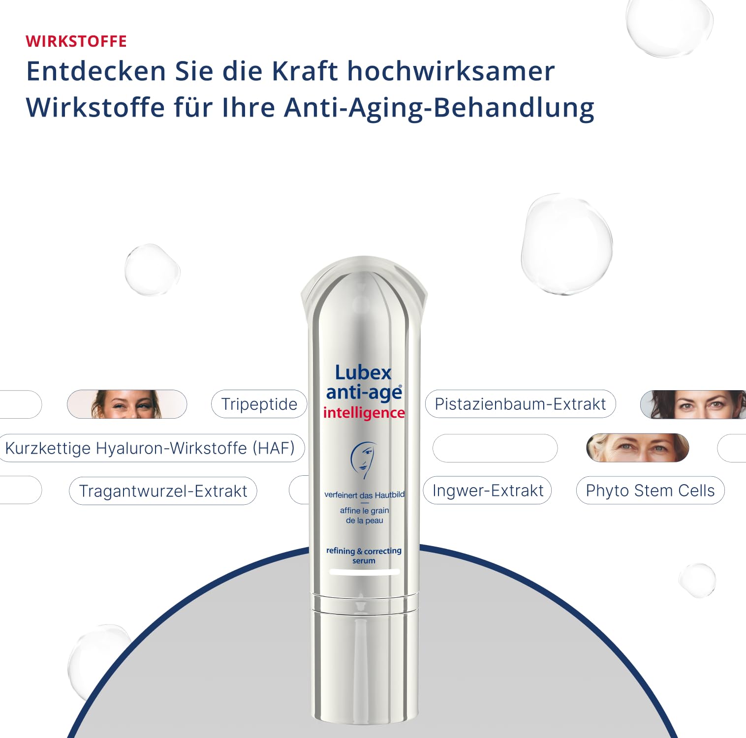 intelligence – Refining & correcting Hyaluron Serum mit intelligentem Wirksystem, verfeinert das Hautbild, für jeden Hauttyp, hergestellt in der Schweiz, 30ml
