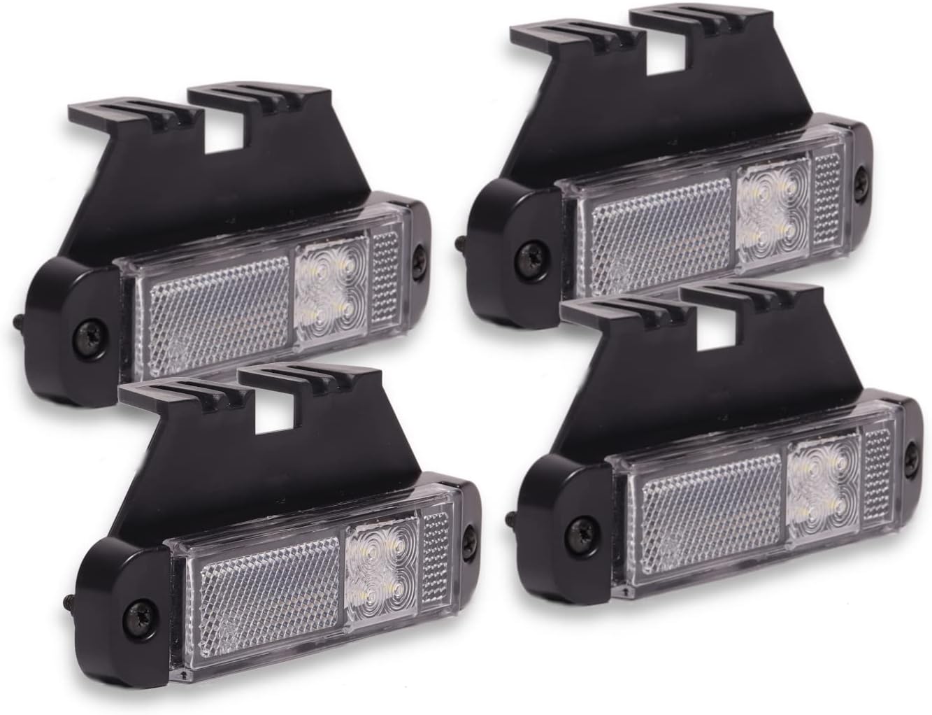 Luci Di Segnalazione Laterali, 2PCS 8LED Luci Laterali Per Auto Impermeabili Bianco Rosso Gomito Lampada Compatibile Con Camion Rimorchio 24V