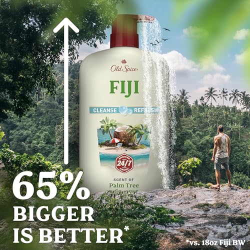 Old Spice Body Wash for Men, Long-Lasting Fiji Scent, 25 fl oz Pack of 4 - image 8