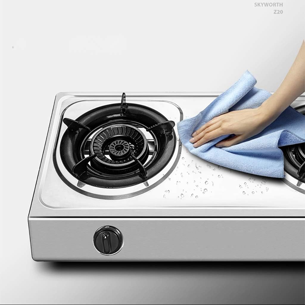 Burners Gas Hob 4.2KW Or Double Camping Stove For Table-Top Cooking ，Propane/Natural Stainless Steel Stove，Compatible With All Cookware(Single Burner,LPG)