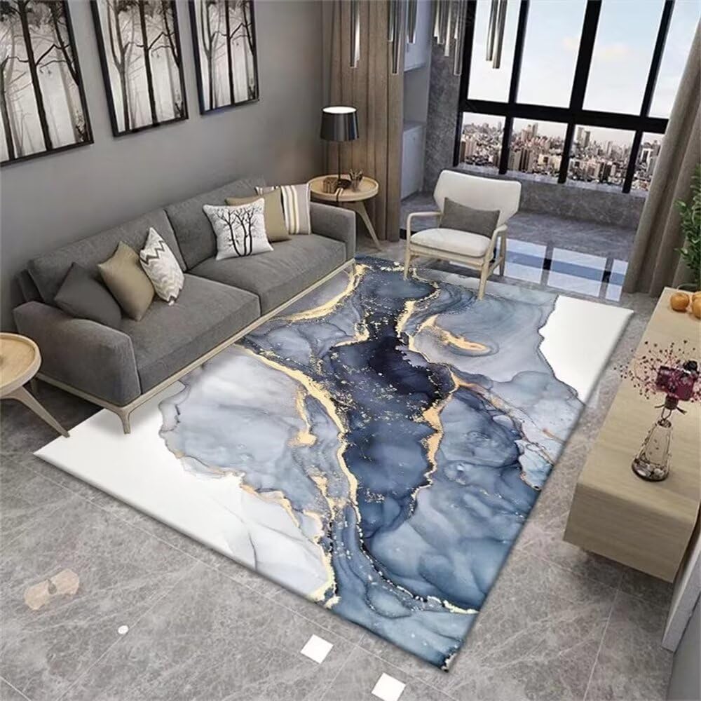 Tapis de balcon extérieur et lit ado gris-bleu moderne 50x80cm simple