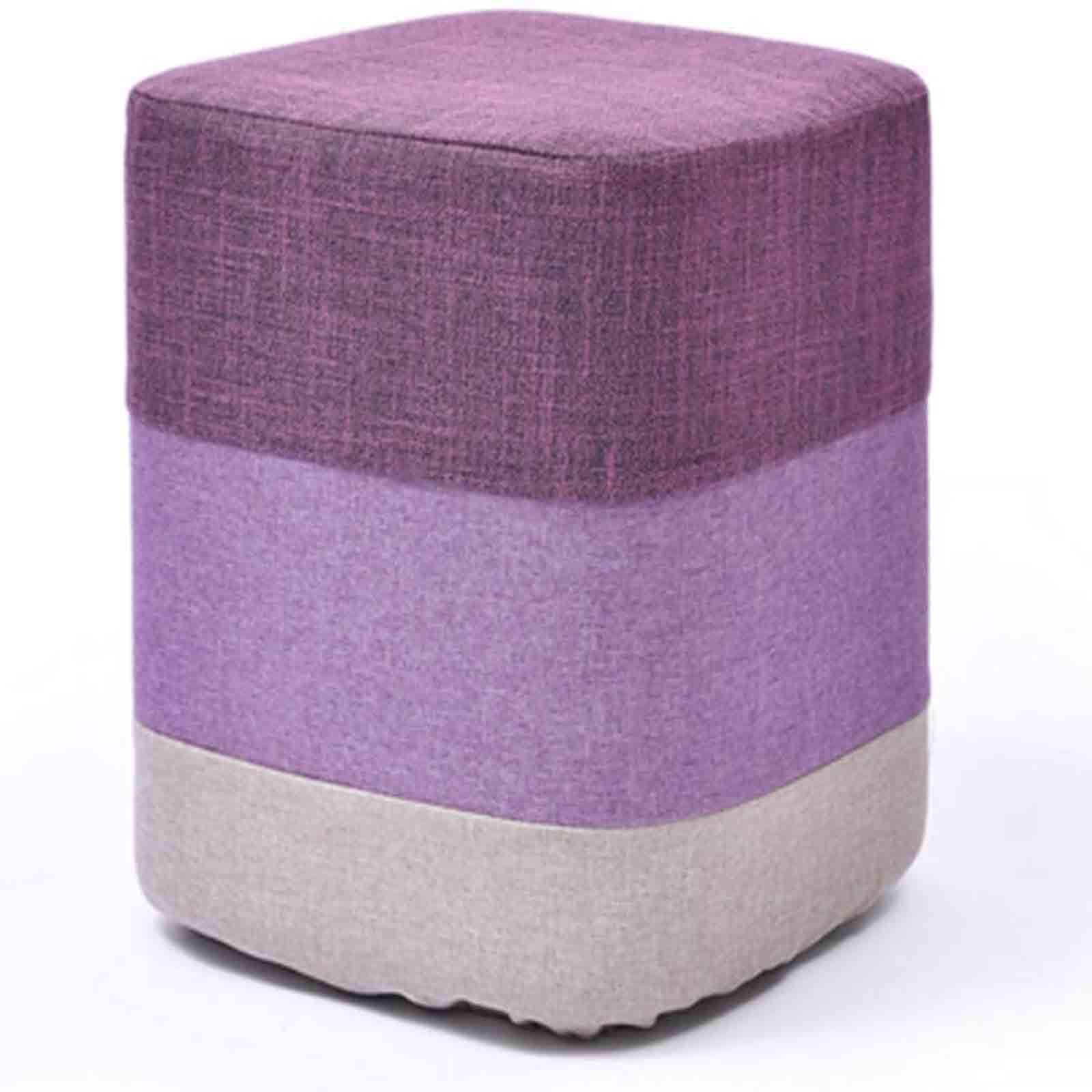 Repose-pieds rond violet B tabouret ottoman portable