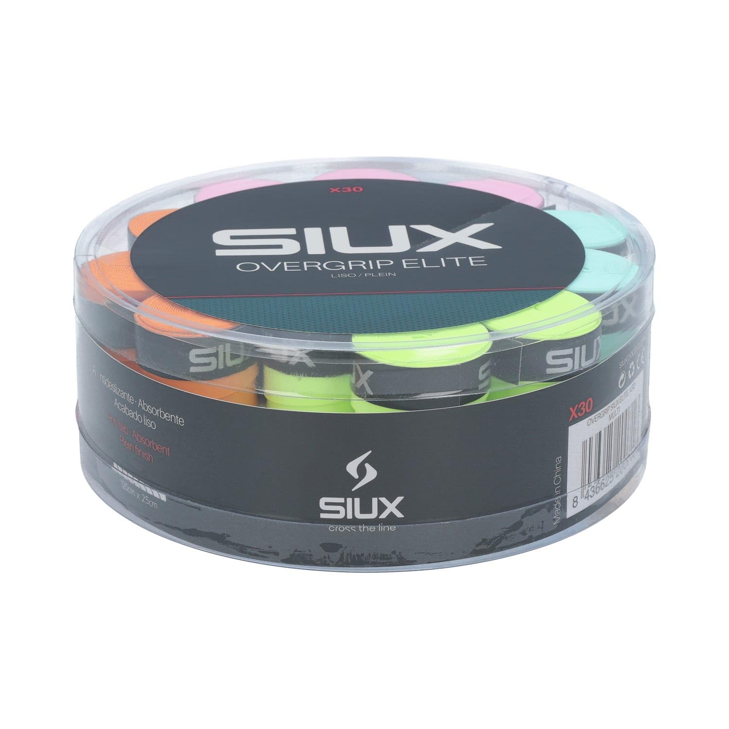 Cubo 30 Uds Overgrip Siux Elite Multicolor