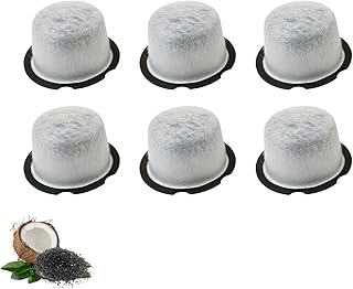 6 Nispira C7CGFLTR WC01X21020 Charcoal Water Filters Replacement For GE Café, GE Profile Grind & Brew, Specialty Coffee Maker with Thermal Carafe