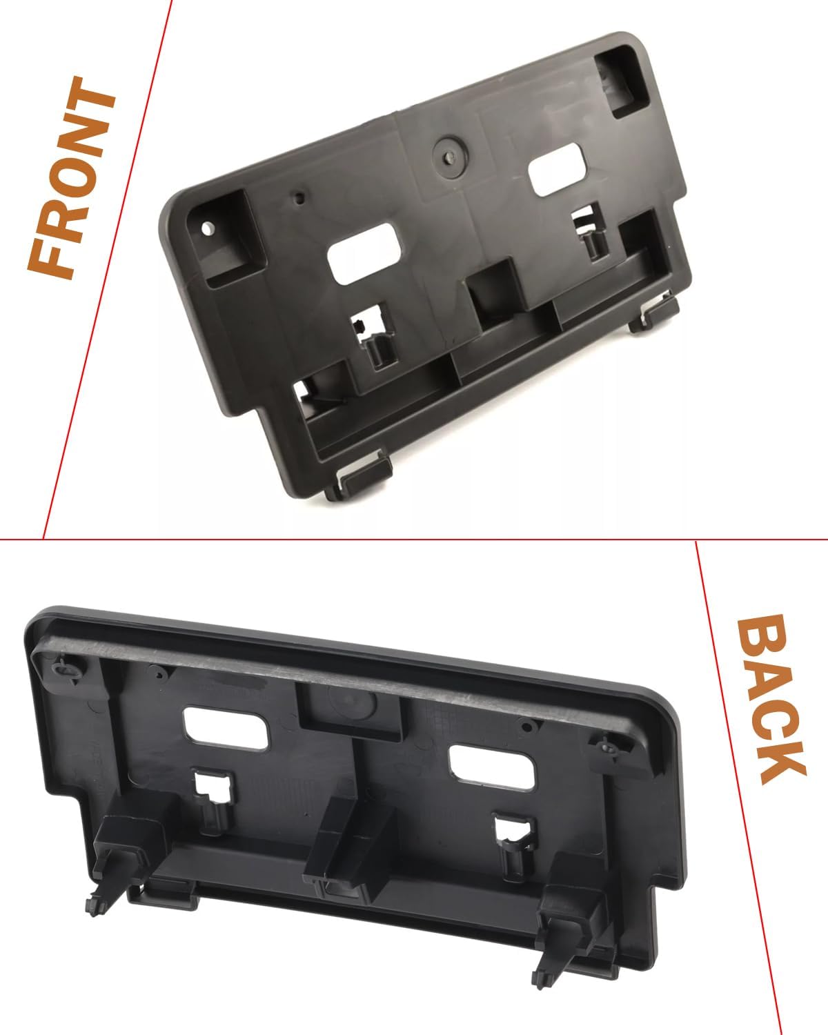 Front License Plate Frame for Mazda CX-5 2017 2018 2019 2020 2021 Front Bumper License Plate Holder Mounting Bracket Replace # KB8A-50-170 MA1068114