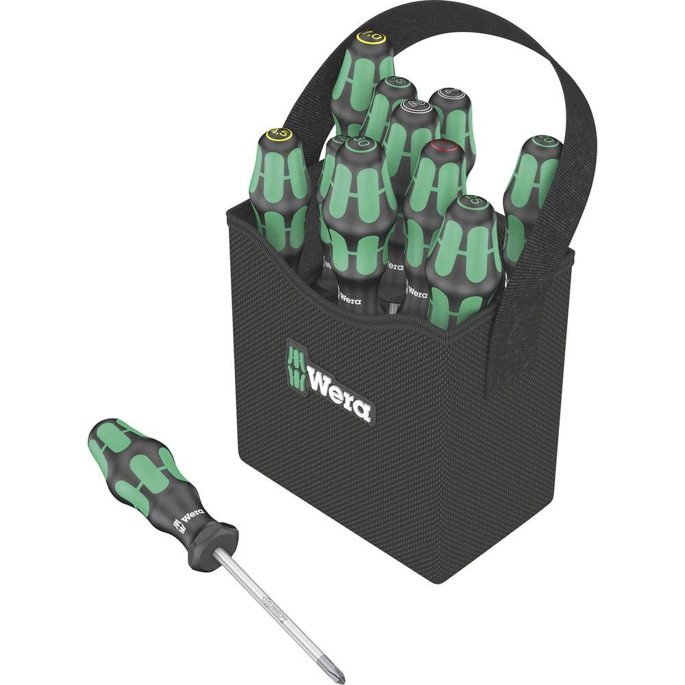 Wera 05004313001 Wera 2go 300, 11 pièces, Noir/vert Taille Unique