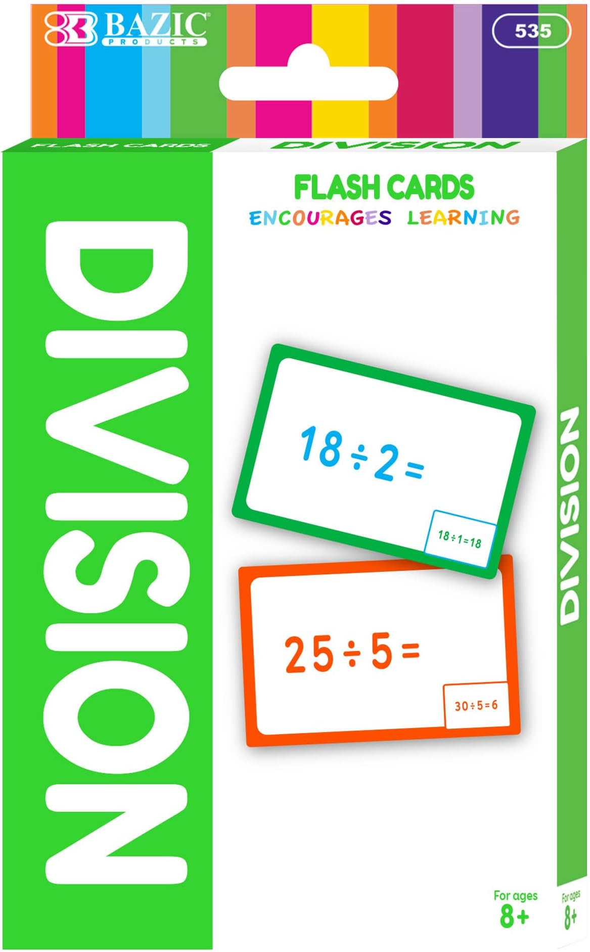 BAZIC Division Flash Cards (36/Pack)