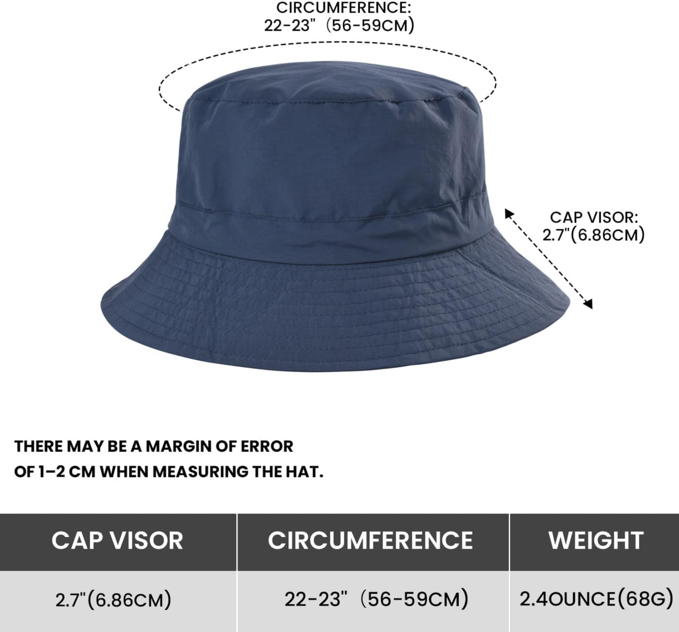 Unisex Quick Dry Packable Bucket Hat with Chin Strap image 3