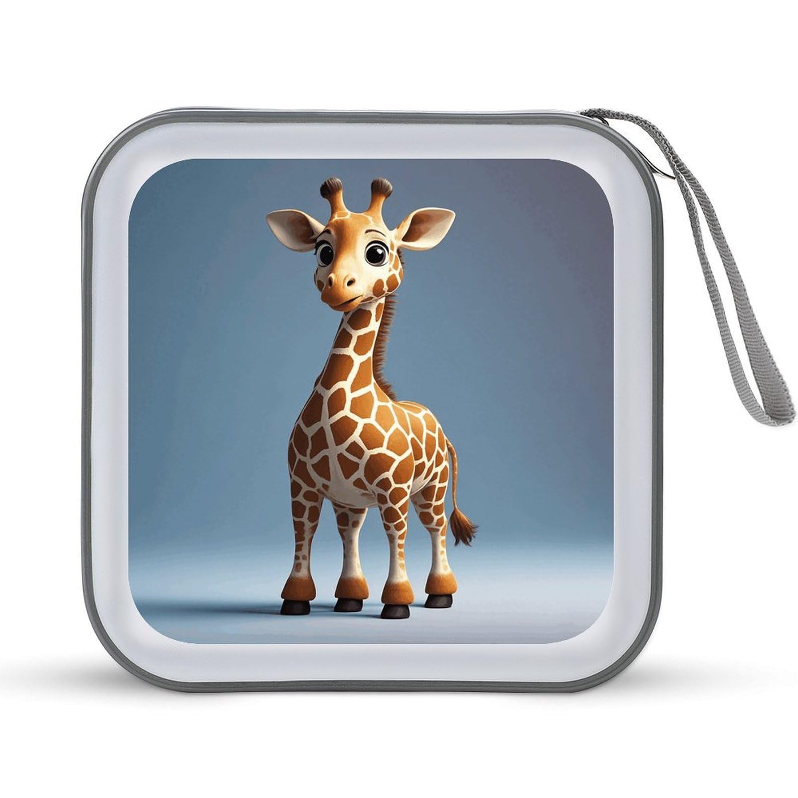 FekiLoot Giraffe CD Case Portable DVD Case Holder Large Storage Disc Wallet Bag 40 Capacity Hard Plastic Disc Cases Storage Binder DVD Case Wallet for Car Home Travel