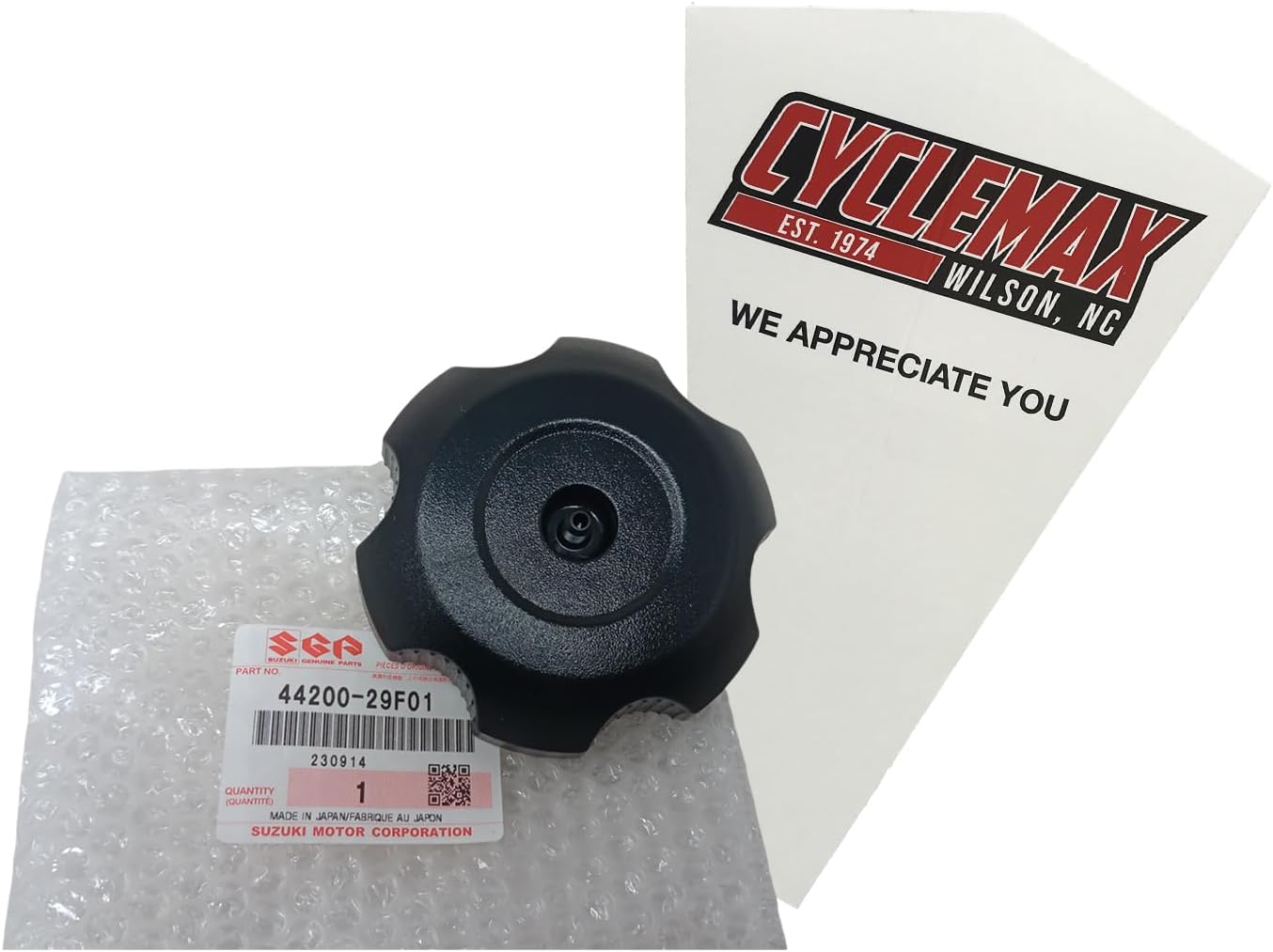 Cyclemax One Pack compatible with Suzuki Fuel Gas Cap Lta Ltf Ltz 250 400 500 Eiger Ozark Quad 44200-29F01 Contains One Fuel Gas Cap and a Funnel