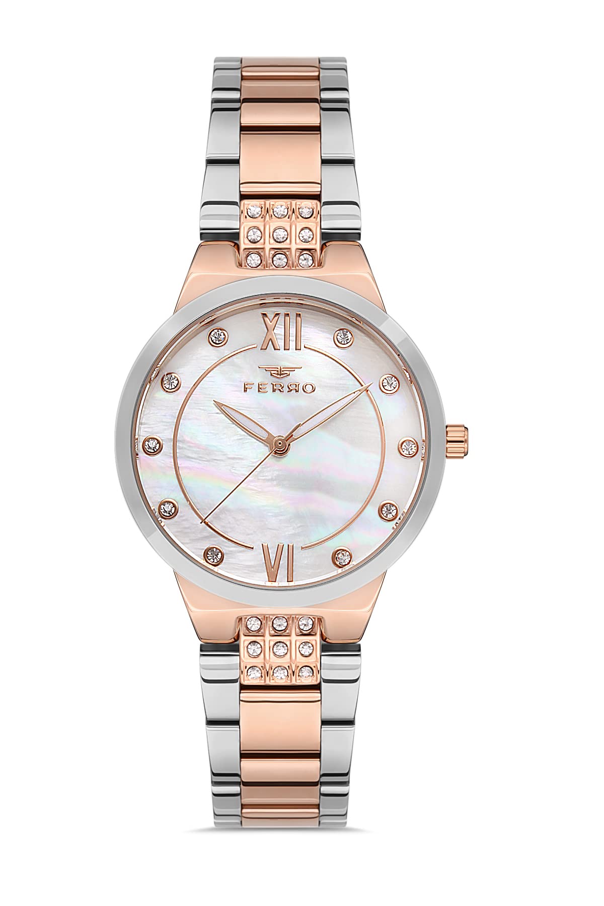 Ferro Pisa Analog White Dial Womens Watch-F21928A-E (B09RPG1XRY) Amazon Price History, Amazon Price Tracker