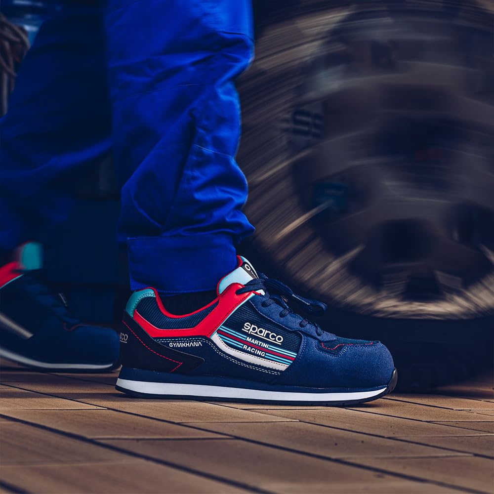 Sparco Zapatillas Gymkhana S1P Martini-R Talla 45 Azul, Mocasín Estilo de conducción Unisex Adulto, EU