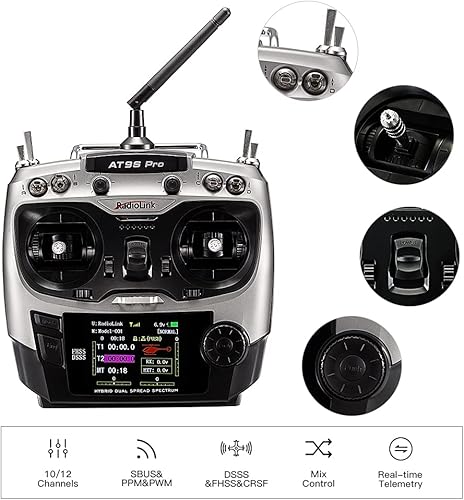 Miniatura 6 de Radiolink Drone de elevación pesada M435 6.6 lbs con velocidad de vuelo de 74.6 mih, planificación de rutas de apoyo y piloto automático, despegue o