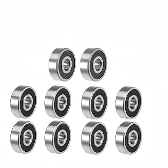 DEEG 10 PCS 6301-2RS Deep Groove Ball Bearing 12x37x12mm Double Sealed ABEC-3 Bearings...