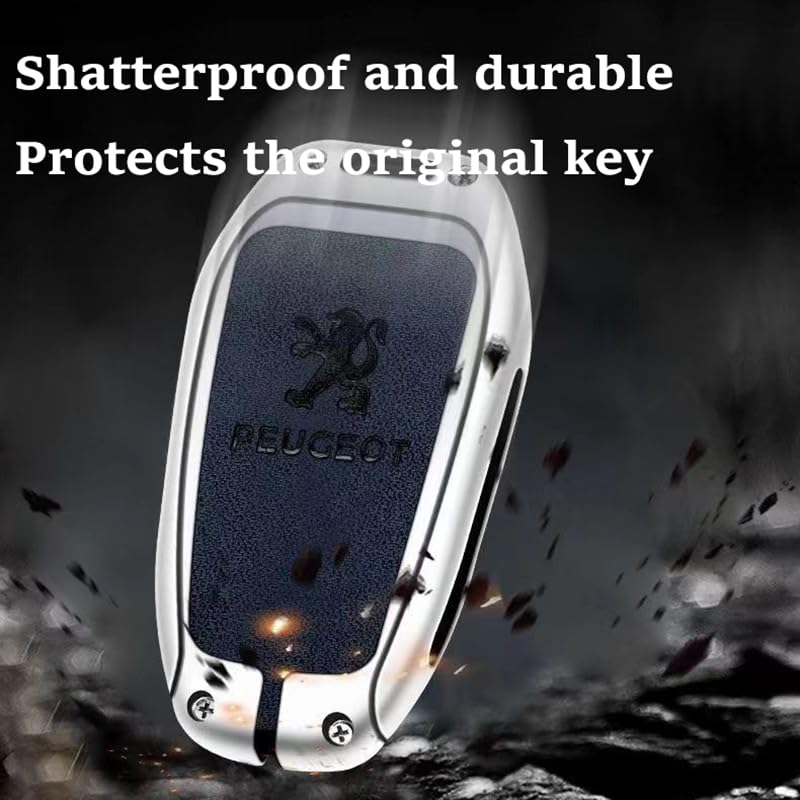 Custodia Per Chiave Smart EQ A453 2020-2023: Cover In Metallo E Pelle, Protezione Completa, Colore Nero - copertina