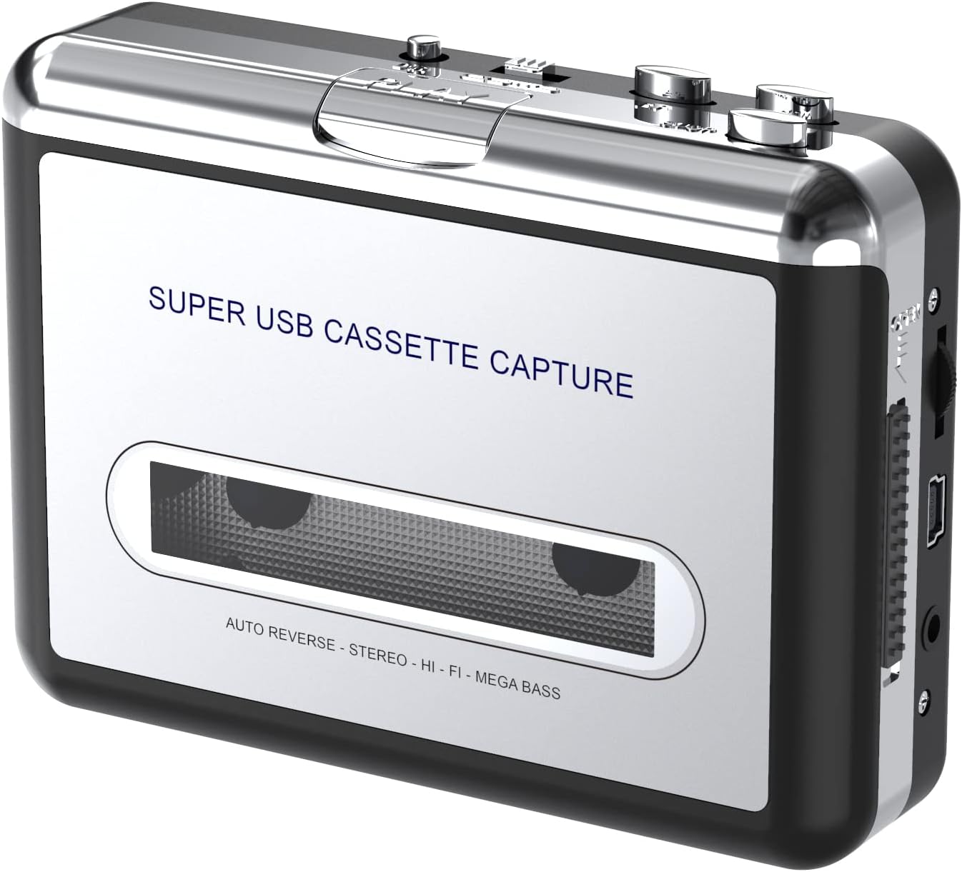 Portable Cassette Player/Cassette to MP3 Converter Capture Cassette Tape to MP3/CD Audio via USB