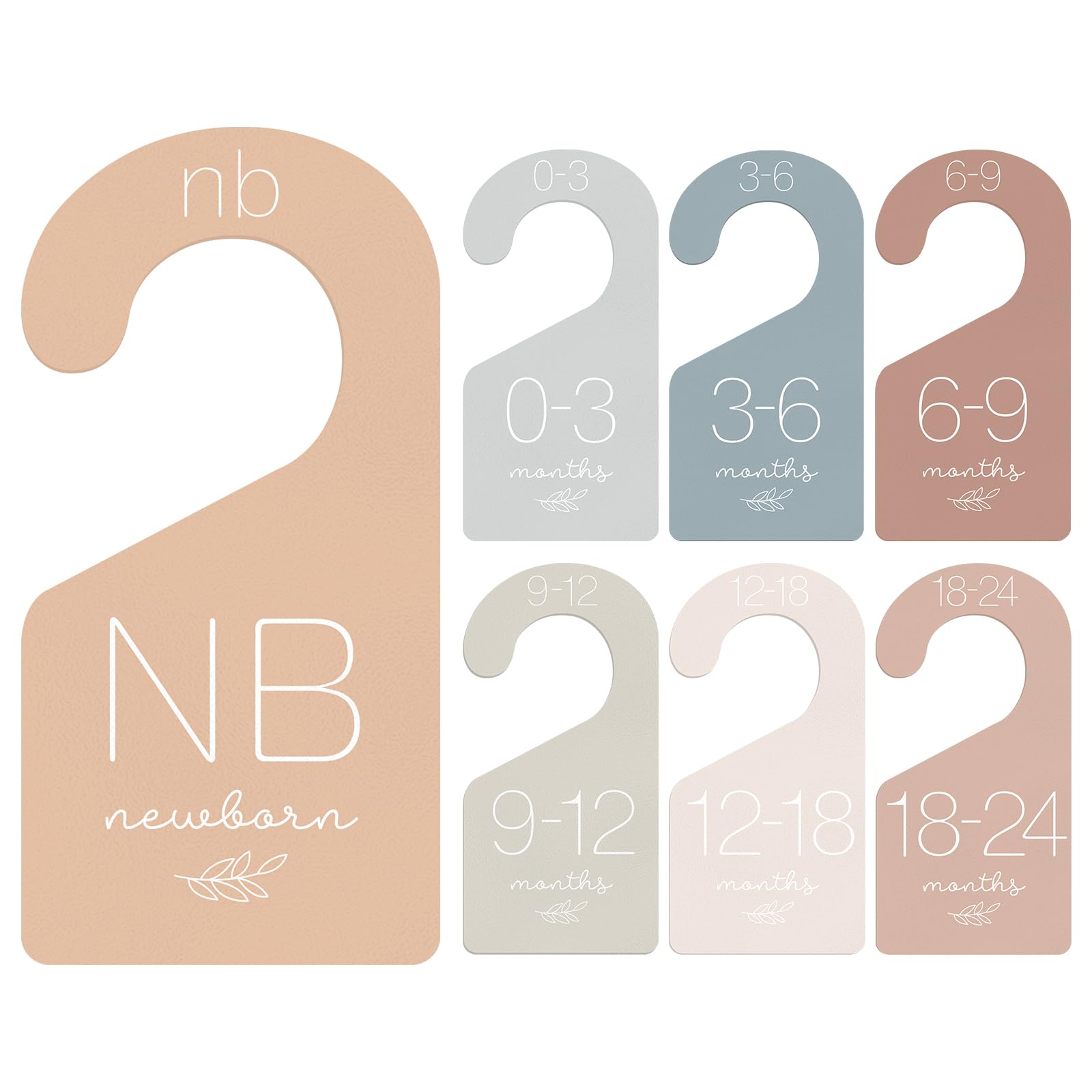 Séparateurs de garde-robe bébé premium en acrylique Whaline aux finitions bohèmes épurées