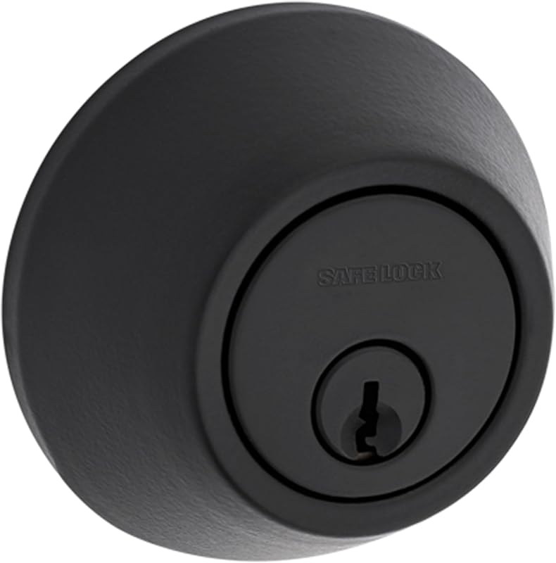Safe Lock - Single Cylinder Deadbolt for Entry Door, Matte Black Finish