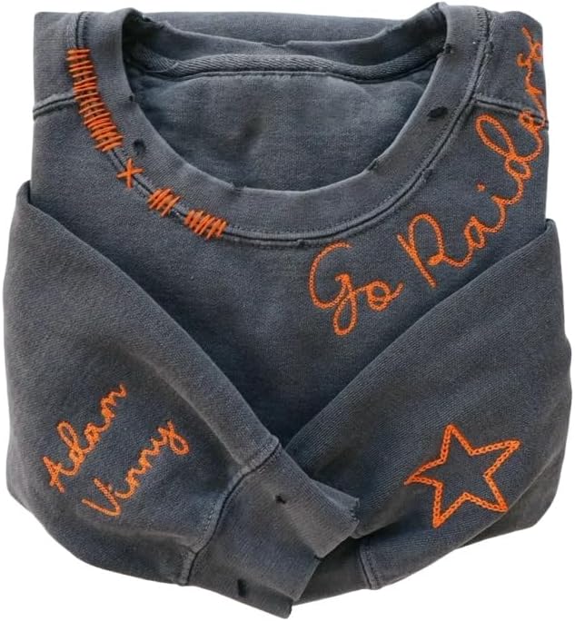 Custom Chain Stitch Sweatshirt - Personalized Crewneck/Hoodie, Hand - Stitched Neckline, Unique Cut - Out Design, Chain Stitch Embroidery, Perfect Gift for All Genders