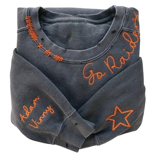 Custom Chain Stitch Sweatshirt - Personalized Crewneck/Hoodie,…
