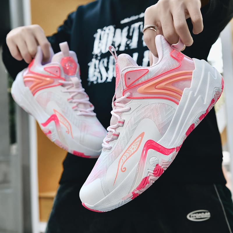 Basketball Shoes for Women and Men, Comfortable Non Slip Sports Outdoor Casual High Top Fashion Sneakers3