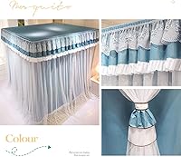 Vista 4 de Dosel de cama de princesa de 4 esquinas y linda red antimosquitos para cama de niñas, dormitorio de adultos, habitaciones infantiles; cortina de red