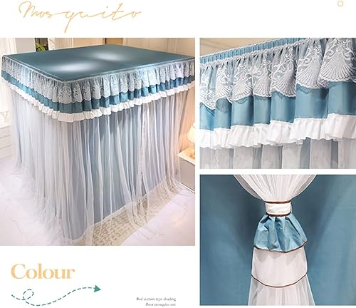 Miniatura 4 de Toldo de cama de 4 postes de esquina de princesa y bonita mosquitera para cama de niñas, dormitorio de adultos, habitaciones de niños red de cortina