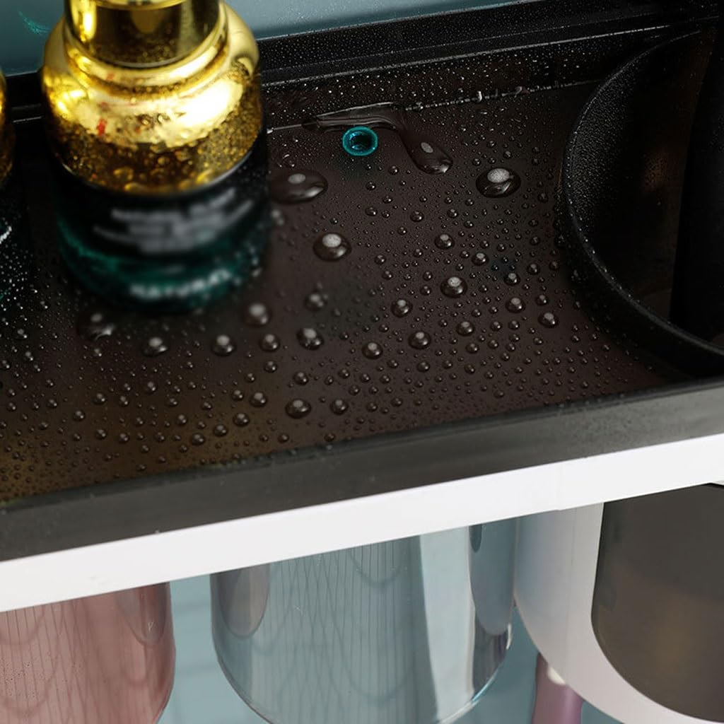 Portaspazzolini Portaspazzolino in plastica a parete con coperchio Portadentifricio Scatola portaoggetti multifunzionale for accessori da bagno Porta Spazzolino da Denti