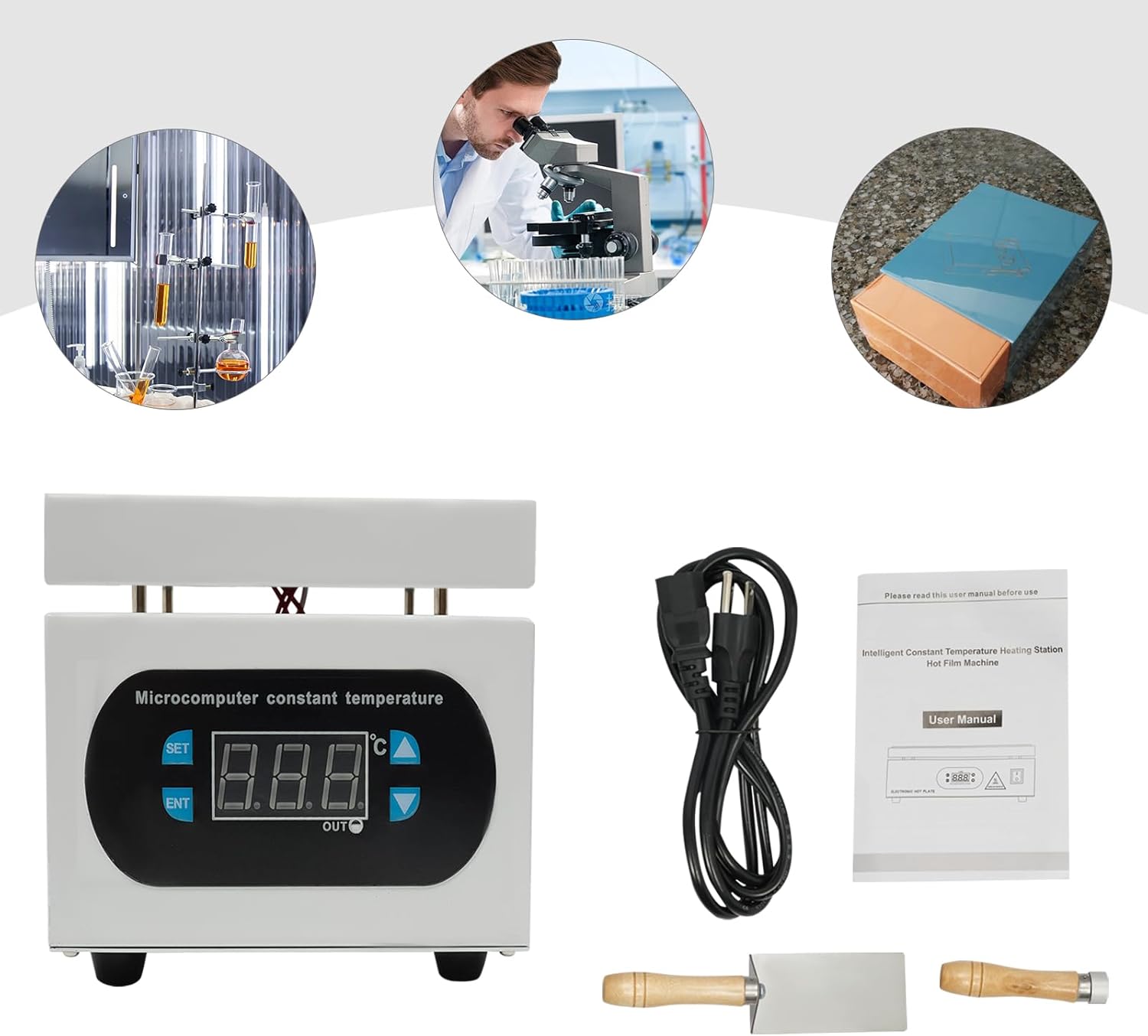 350W Microcomputer Electric Soldering Hot Plate, 752°F Adjustable Preheating Station with Digital Display for PCB Repair, SMD Rework, Phone Screen Removal, Heat Shrink Packaging(100X100mm)