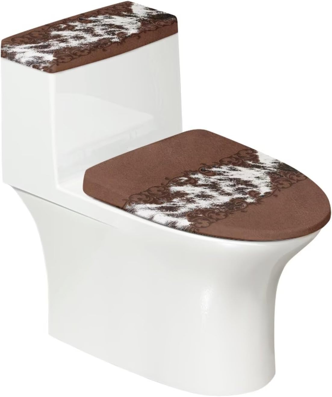 Green Marble Toilet Seat Cover Set of 2 Elongated Toilet Lid Cover Bathroom Decor for Home Portable for Trip Stylish Toilet Dust Seat Cover