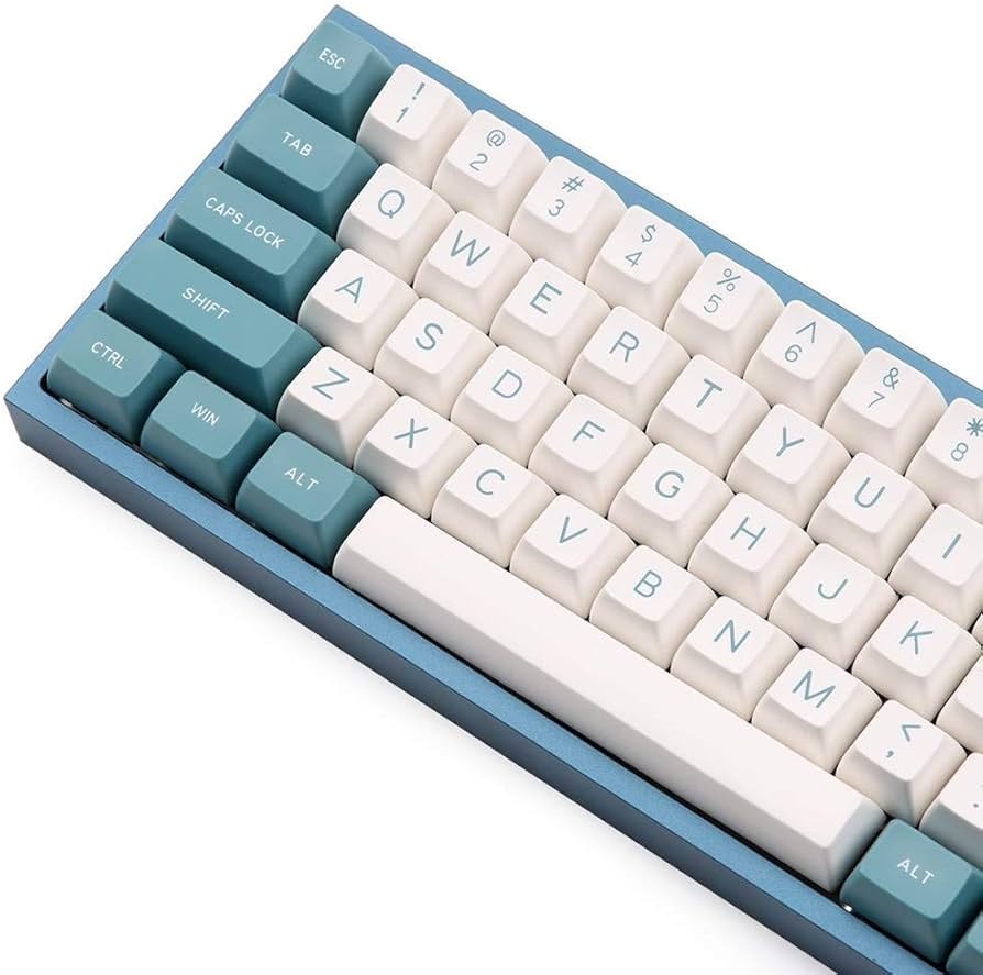 Amazon.co.jp: キーキャプス 134キースイッチキーキャップ緑白の色SA