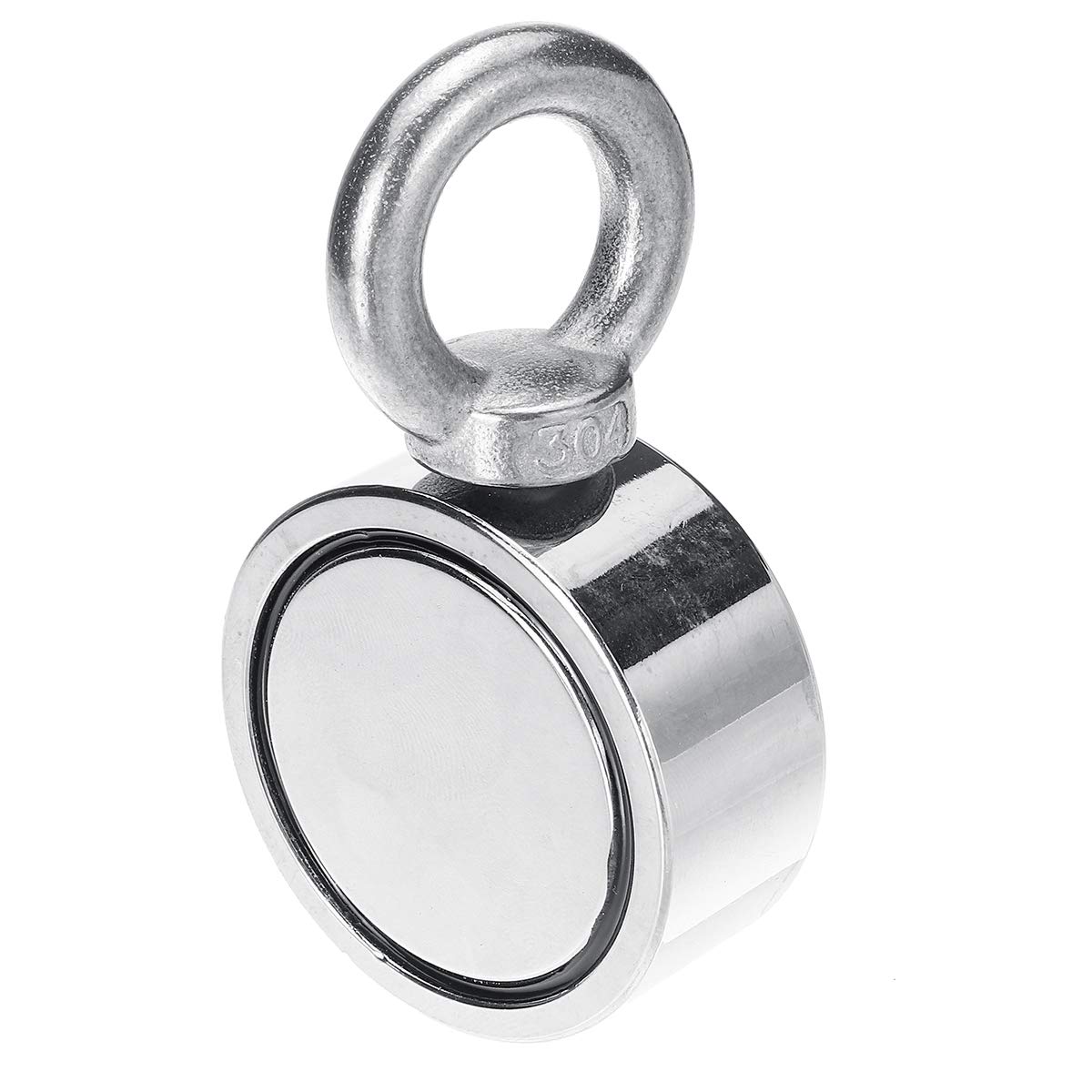 KingLan 160Kg D48Mm Doppio Lato Neodymium Magnete Pesca Metallo Mare Caccia Recupero Magnete