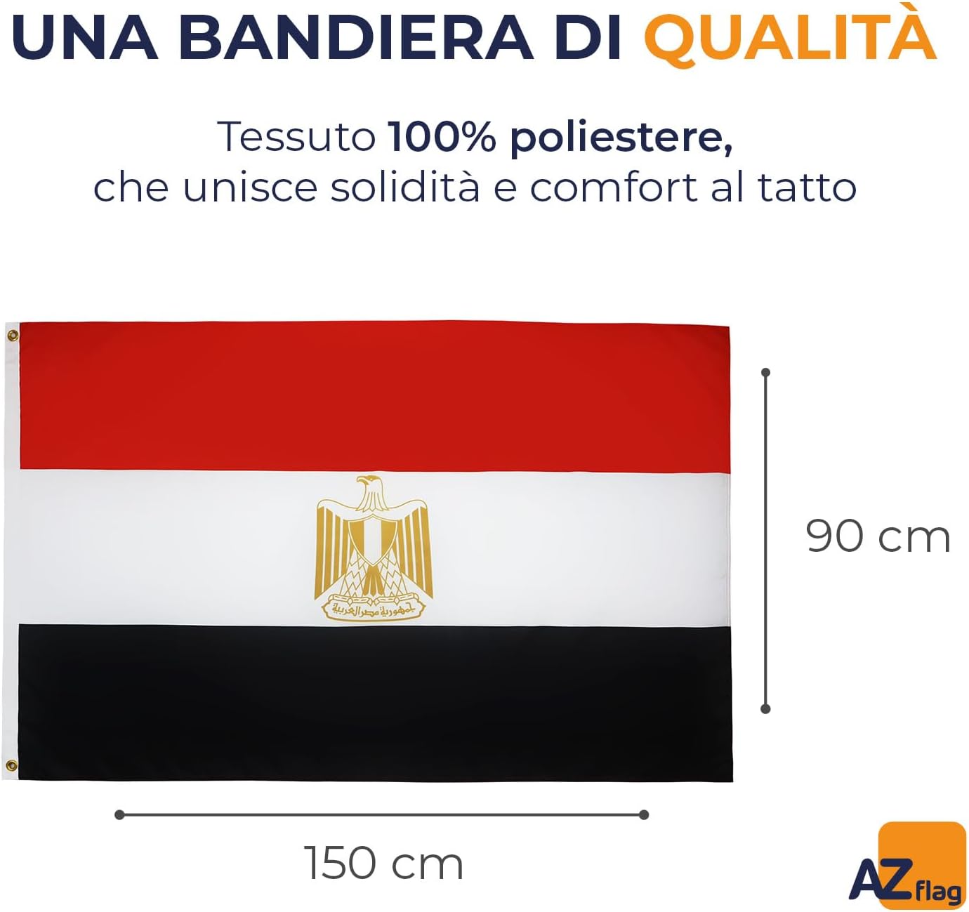 AZ FLAG Bandiera Egitto 150 x 90 cm - Bandiera Egiziana 90 x 150 cm - 2