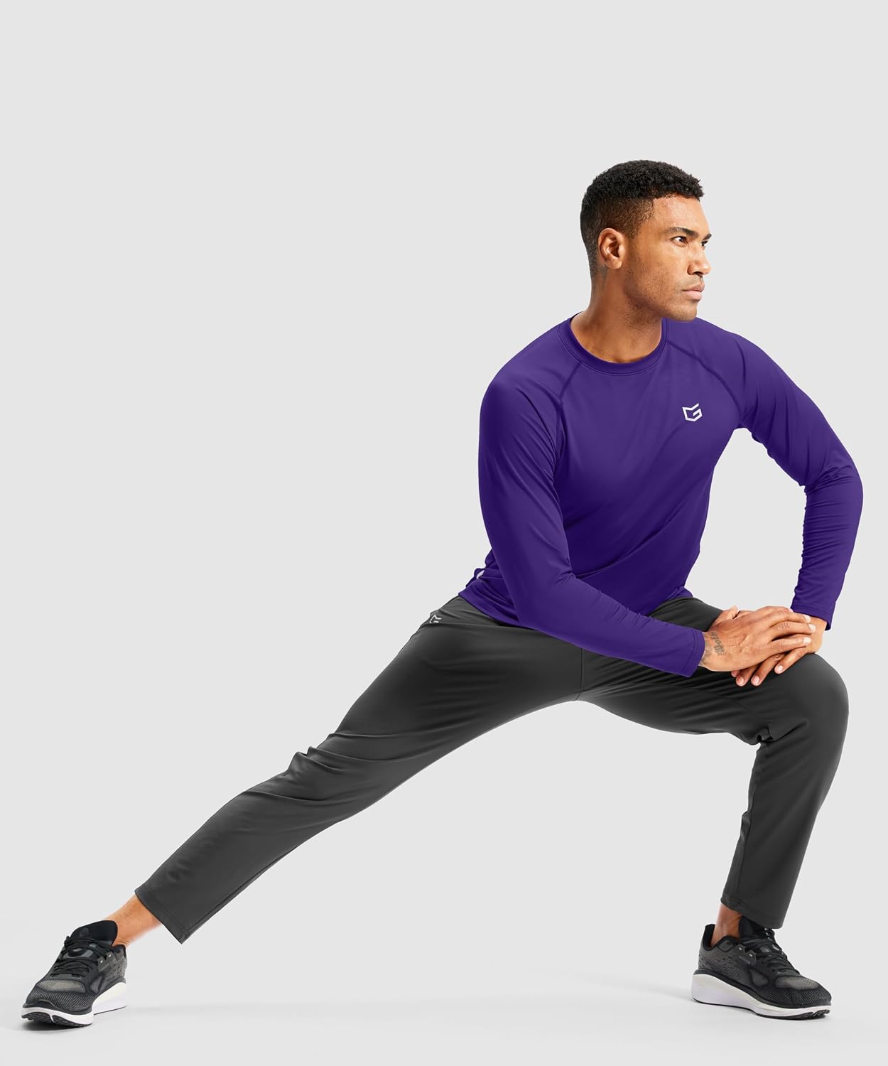 G Gradual Men's Thermal Shirts Long Sleeve Athletic Workout T-Shirts Crewneck Fleece Lind Base Layer for Men Cold Weather